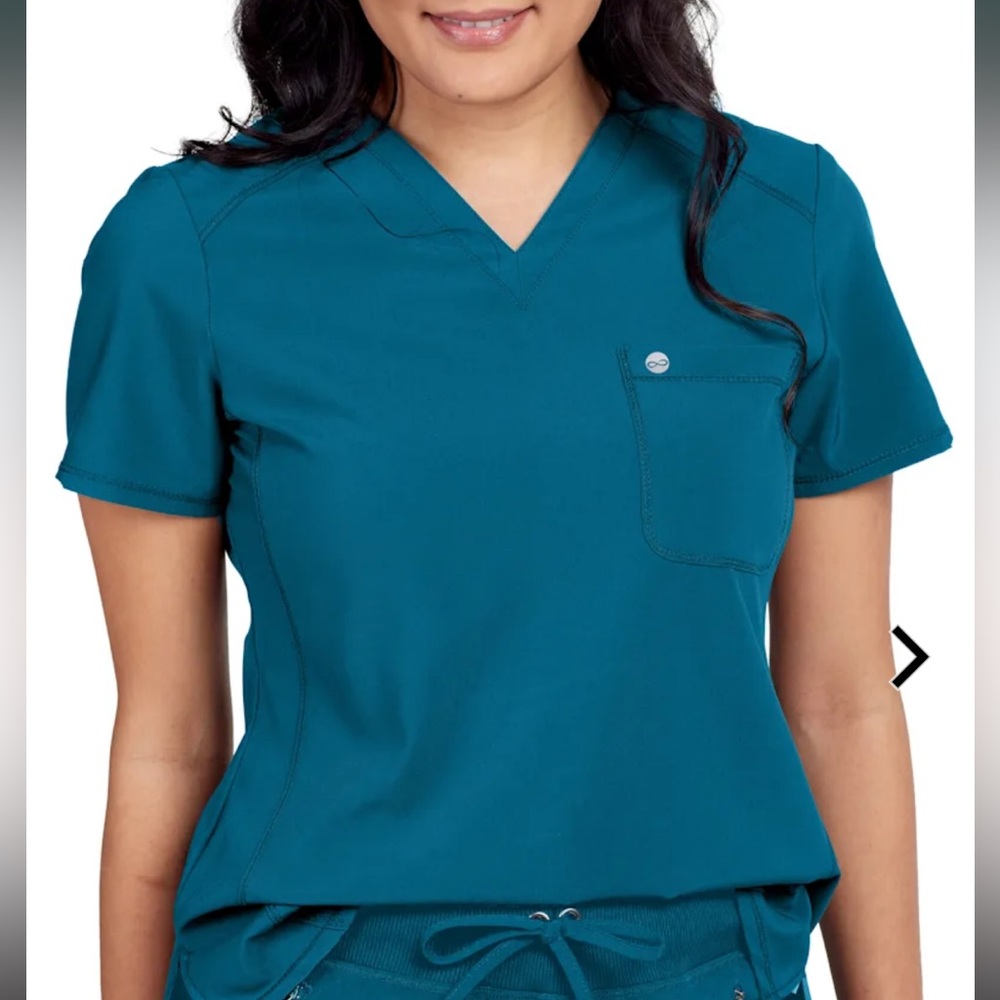 Cherokee Infinity Caribbean blue scrub set